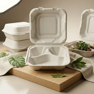 8x8 3 Compartment Clamshell